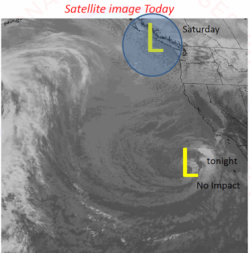 Weather pattern on Tuesday, February 22nd, 2011