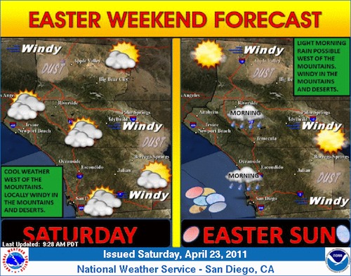 Saturday and Sunday Forecast