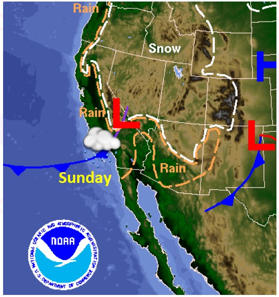 Sunday cold front