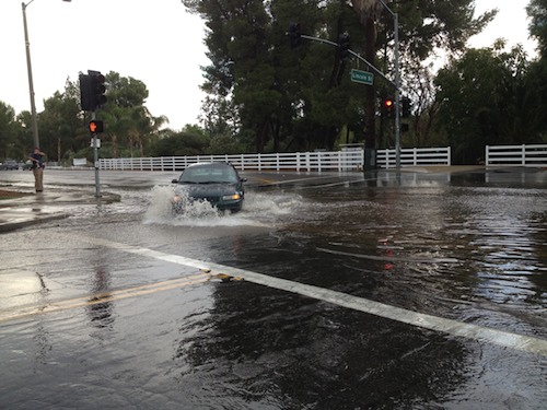 Flooding at State Route 74 and Lincoln