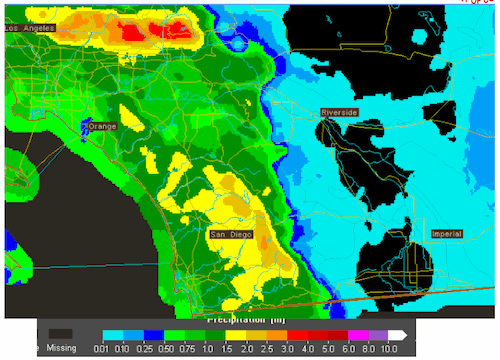 Precipitation for February 24th-26th, 2011