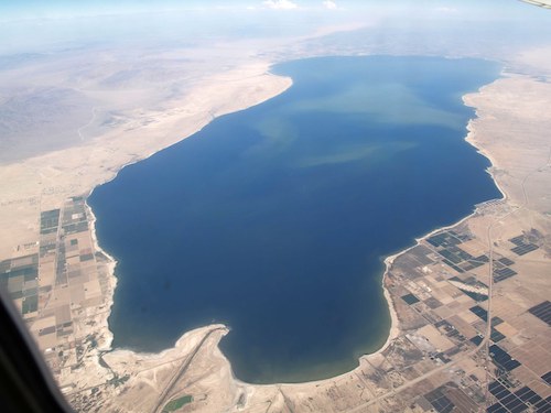 Aerial view of the Salton Sea