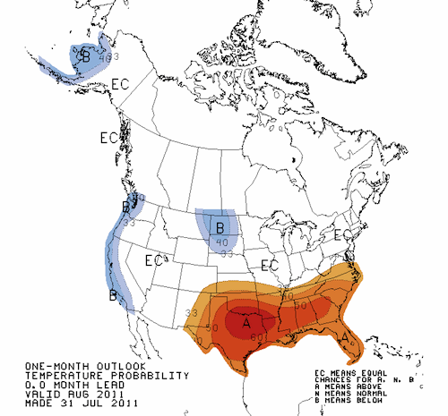Temperature Outlook August 2011