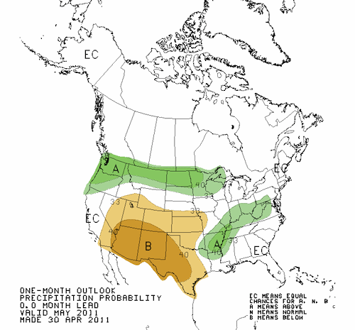 Precipitation Outlook Mar 2011