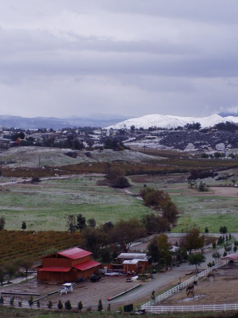 Temecula Valley Snowfall: November 21, 2004