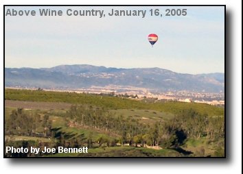 Balloon over Wine Country